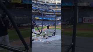 Jasson Dominguez Taking Batting Practice After Getting Called Up by The Yankees [upl. by Yendirb]