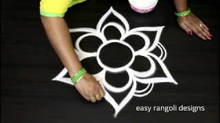 Beautiful free hand special kolam arts  easy rangoli designs  new muggulu patterns [upl. by Sparhawk]