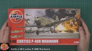 Airfix 148th Curtiss P 40B Warhawk review [upl. by Borreri]