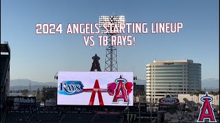 2024 ANGELS STARTING LINEUP vs TB RAYS  2024 NEW GRAPHICS  April 8 2024 [upl. by Rhines]