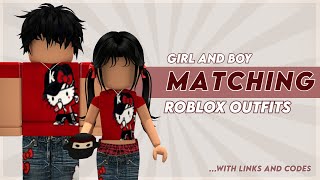 MATCHING roblox outfits  girl and boy w codes amp links  itslxse ♡ [upl. by Giuditta]