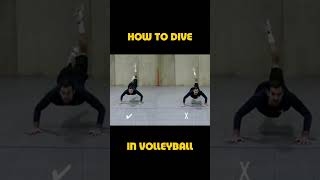 How to dive in volleyball [upl. by Einnil]