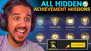 How to Complete All Hidden achievement in 1 day  Free Fire Achievement Mission Complete kaise kare [upl. by Ahusoj]