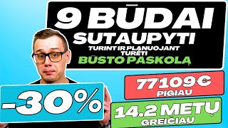 Būsto paskola Kaip MAKSIMALIAI sutaupyti palūkanų 9 grąžinimo scenarijų palyginimas [upl. by Hammock]