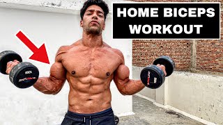 Biceps Workout For Size Gain DUMBBELL ONLY [upl. by Aihsenet]