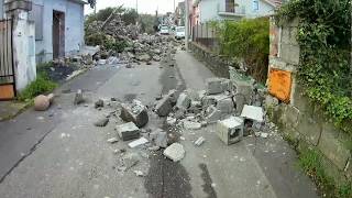 Terremoto Catania Earthquake 26122018 Etna Sicily damage in Fleri Zafferana [upl. by Gnilrad]