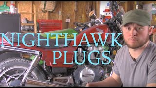 86 Honda Nighthawk 450  Changing Spark Plugs [upl. by Carlynne]