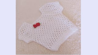 BLUSA DE VERANO PARA NIÑA TEJIDA A CROCHET PASO A PASO  TEJIDO FACIL  PUNTO FANTASIA [upl. by Kelila323]