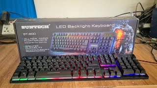 SUNTECH ST800 LED Backlight Keyboard review [upl. by Lilllie253]