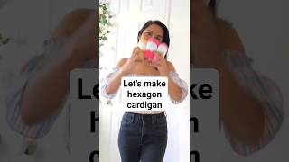 How to crochet hexagon cardigan for beginners crochet crochethook crochetpatterns [upl. by Etselec]