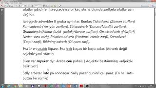 İsveççe  Türkçe  Ders 15 ADVERB 20180228 [upl. by Geiger]