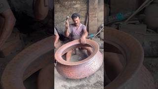 Making of Brass Biryani Handi By Hammer Hit shorts [upl. by Vida297]