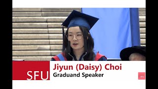 Daisy Choi 2024 convocation speech SFU Linguistics student speaker [upl. by Rubliw]