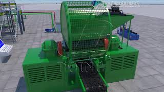 Latest design fully continuous waste plastic and tyre recycling to fuel oil plant 3D video [upl. by Amend744]