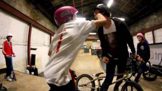 Mouthy BMXer gets punched in the face by a scooter kid [upl. by Eecrad]