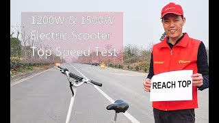 36V48V 1200W amp 1500W Electric Scooter Top Speed Test [upl. by Nickola]