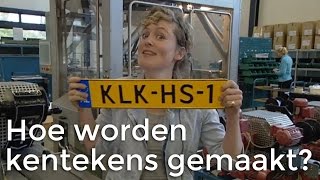 Hoe wordt een kentekenplaat gemaakt  Het Klokhuis [upl. by Ainnat]