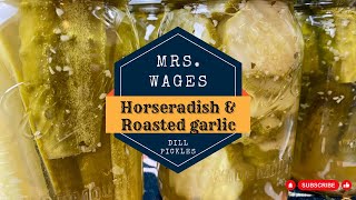 Canning spicy horseradish amp roasted garlic pickles [upl. by Cornwall]