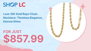 10K Yellow Gold 4mm Rope Chain Necklace 24 Inches [upl. by Sitra]