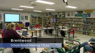 Brentwood School Board Meeting 1824 [upl. by Ahtelat602]