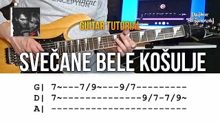 Crni Bombarder  Svečane Bele Košulje  Lekcija Za Gitaru  Guitar Tutorial  Dalibor Stojanovski [upl. by Flo]