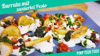 Burrata mit zweierlei Pesto  Felicitas Then  Pimp Your Food [upl. by Eimyaj669]