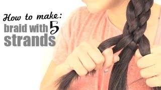 How to make a braid with 5 strands [upl. by Irahs]