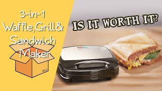 BlackDecker 3in1 Waffle Grill amp Sandwich Maker  Is It Worth It [upl. by Studdard791]