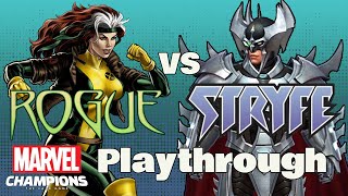 ROGUE vs STRYFE Marvel Champions Expert Playthrough [upl. by Armalla]