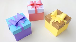 DIY Gift Box  How to make Gift Box  Easy Paper Crafts Idea [upl. by Janela304]