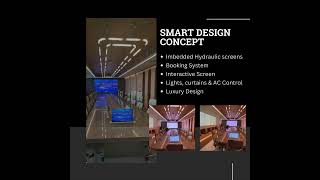 Smart Meeting Room Solution with Hydraulic Screens impeded in the Meeting Room Table [upl. by Bonaparte]