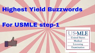 USMLE STEP 1 BUZZWORDS Highest yield buzzwords for USMLE  Increase your USMLE step 1 score [upl. by Navonoj]