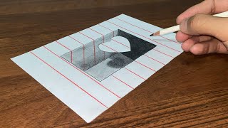 How To Draw 3d drawing on paper [upl. by Pinzler]