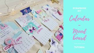 SCRAPBOOK TUTORIAL DIY How to make a CalendarMoodboard [upl. by Izy]