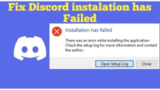 Fix Discord setup installation has failed error in Windows [upl. by Pacheco]