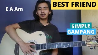 CHORD SIMPLE GAMPANG Best Friend  Rex Orange County Tutorial Gitar Mudah [upl. by Atiuqaj]