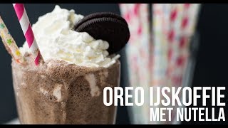 RECEPT Oreo IJskoffie met Nutella  OhMyFoodness [upl. by Laval145]