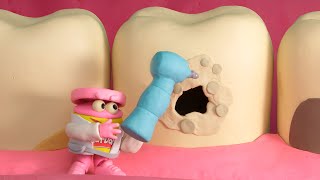 Play Doh Videos 🦷 DENTIST 🦷 Tooth Trouble 🦷 Stop Motion PlayDoh Kids  The PlayDoh Show [upl. by Letizia828]