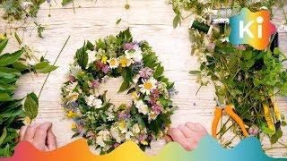 DIY Blomsterkrans til håret til sankthansaften eller midtsommer [upl. by Ahsaetan]