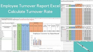 Employee Turnover Report Excel Calculate Turnover Rate [upl. by Selrac]