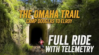 The Omaha Trail Camp Douglas to Elroy All 12 miles with telemetry [upl. by Mulry666]