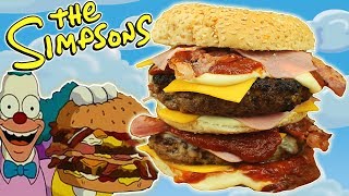 La BURGER 🍔 TAPA ARTERIAS de LOS SIMPSONS🔥Si se llama así es por algo😏 [upl. by Yelime492]