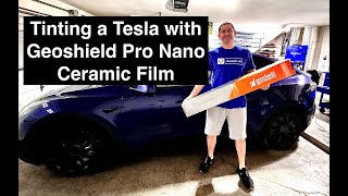 Tinting a Tesla Model Y Performance in Geoshield Pro Nano Ceramic Film [upl. by Oivlis678]