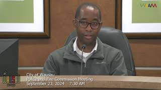 Wausau Police amp Fire Commission Meeting  92324 [upl. by Eah927]