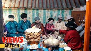 How Mongolian Nomads Celebrate Lunar New Year Tsagaan Sar Full Documentary  Views [upl. by Udele]