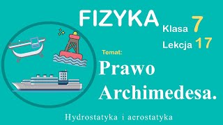 Fizyka Klasa 7 Lekcja 17 Prawo Archimedesa [upl. by Nodnar]