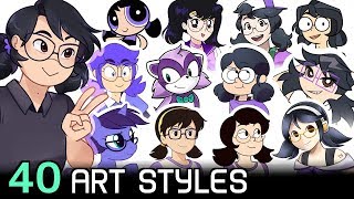 40 Art Styles Challenge SPEEDPAINT [upl. by Ogilvie]