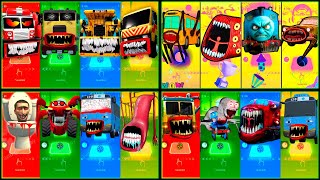 Lightning McQueen Eater vs Thomas Train vs Spider House Head vs Siren Head  Tiles Hop SuperMix [upl. by Regdor947]