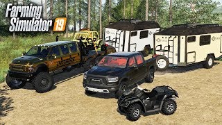 FS19 CAMPING WITH THE NEW ADAK OFFROAD CAMPER POLARIS RAZOR amp ATV [upl. by Aivekal]