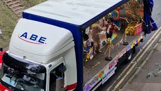 Ledbury Carnival 2024 Procession from Primary School Bridge Official [upl. by Eitsirk]